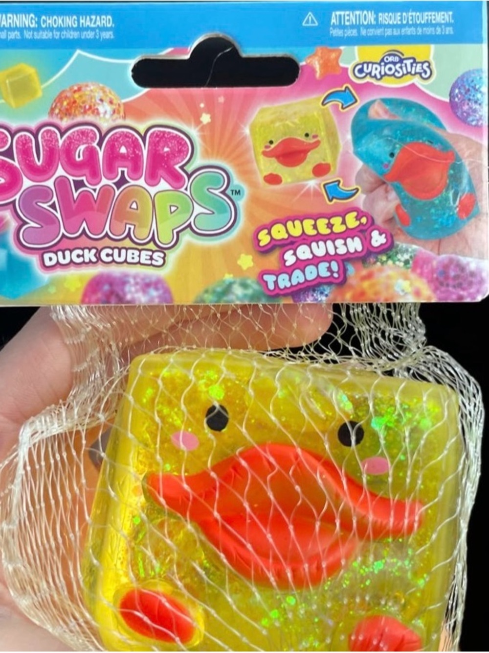 Sugar Swaps Duck Cubes Squeeze Toy - Yellow